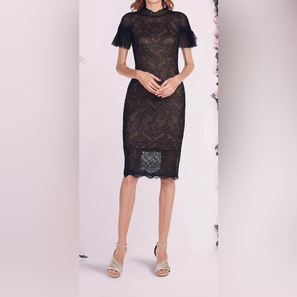 Tadashi Shoji CBE23084M - Knee Length Dress $408.00 NWT